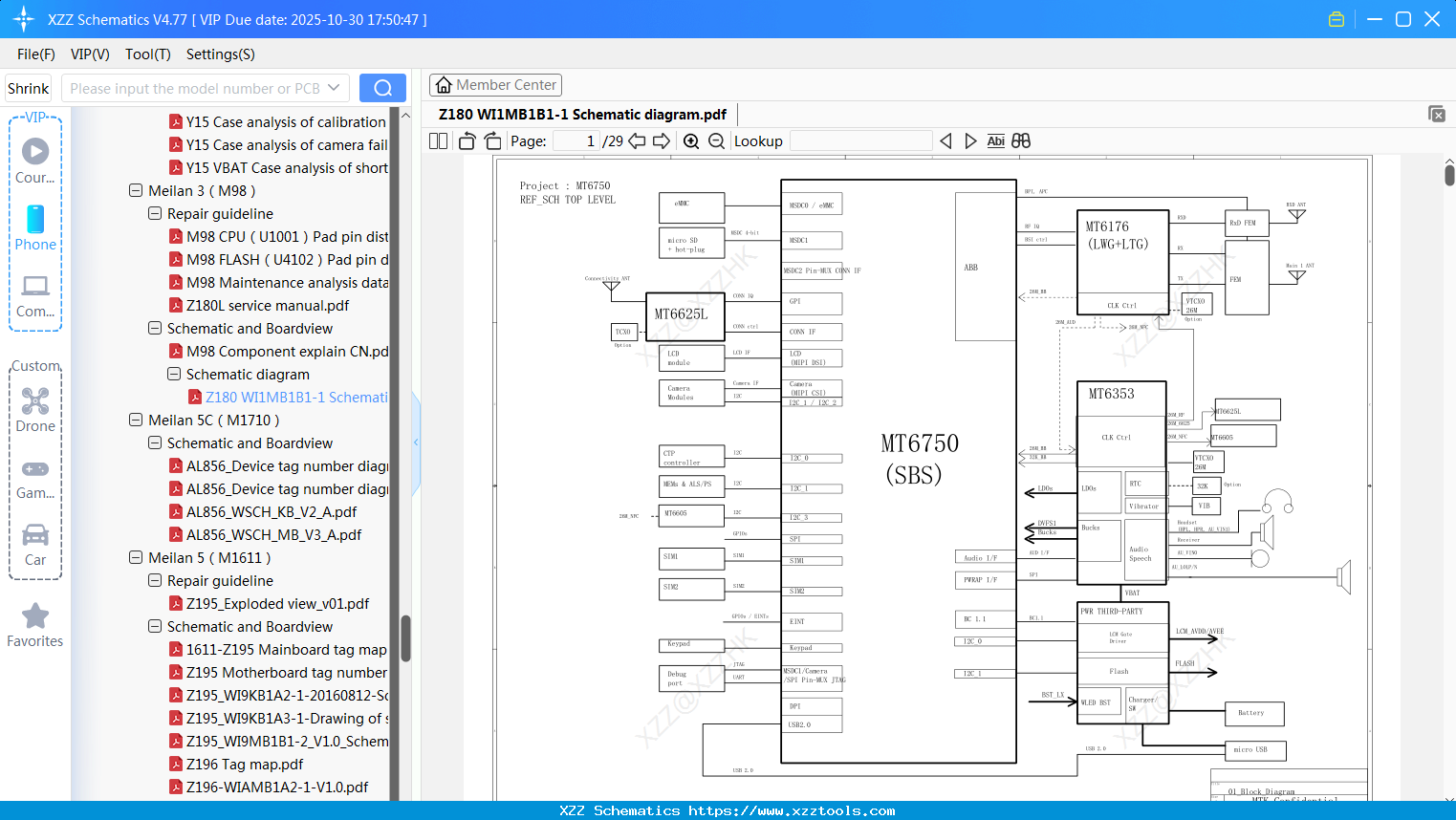 Meizu Z180 WI1MB1B1-1 Schematic Diagram